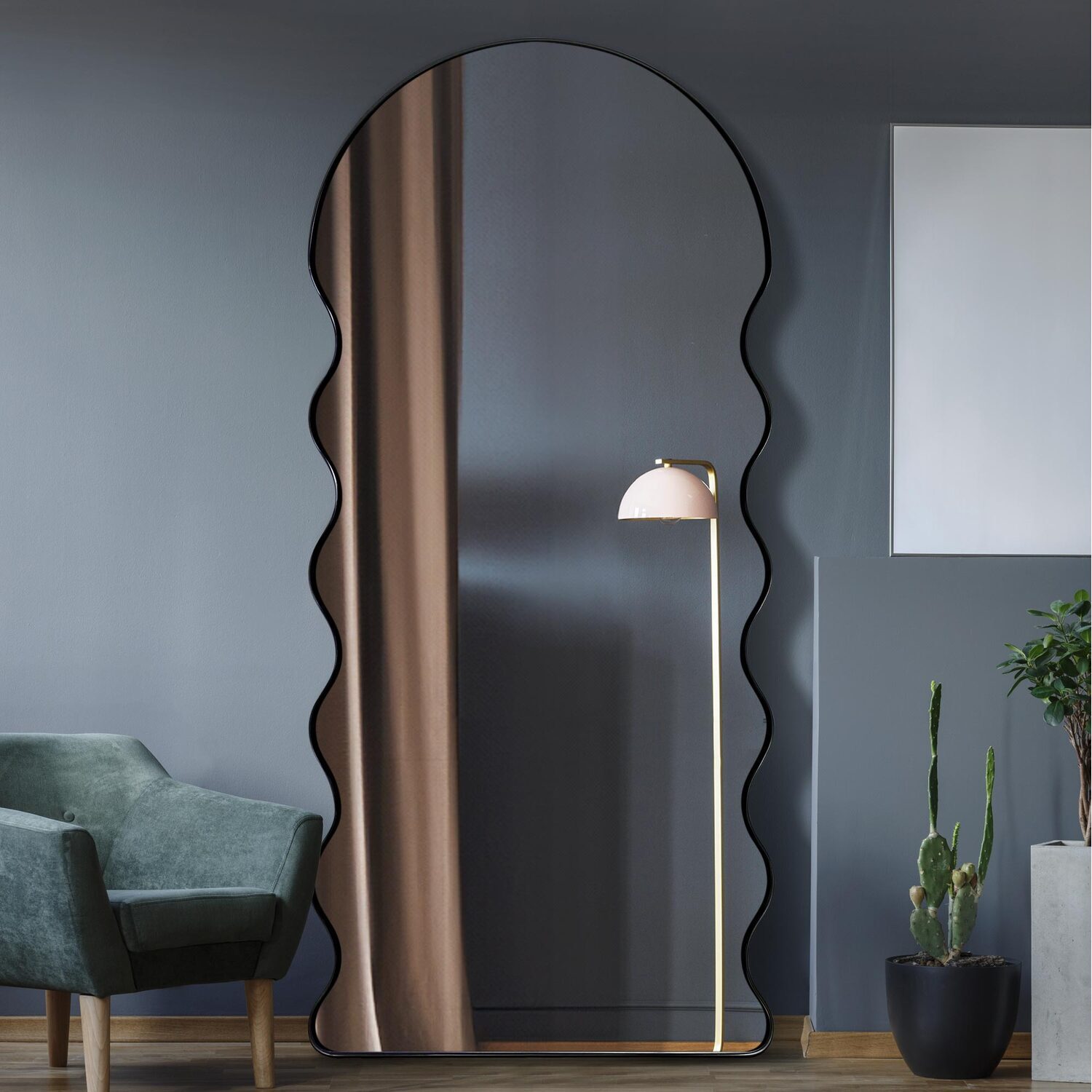 Image of Fluctus Wave Mirror - Black