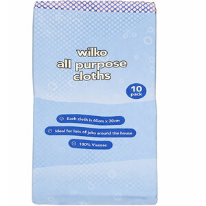 Pack of 10 All Purpose Cleaning Cloths