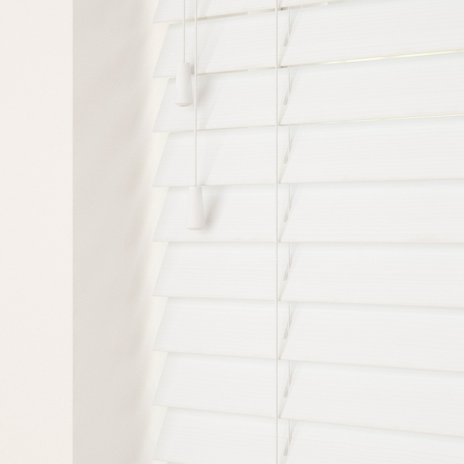 Fine Grain Faux Wood Venetian Blinds with Strings - Serene / 260cm