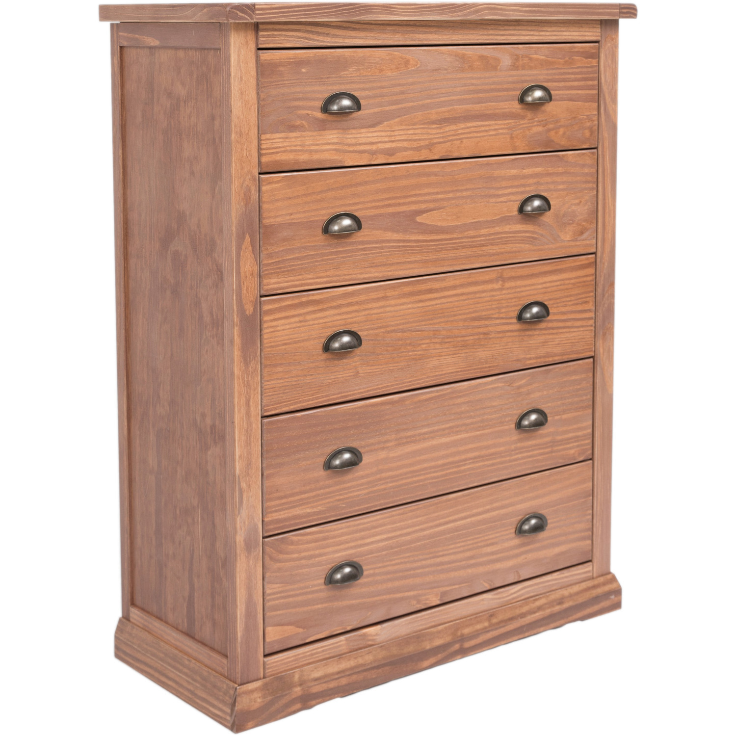 Cabinet Bits Tirolo 5 Drawer Chest - Brown / 115Cm