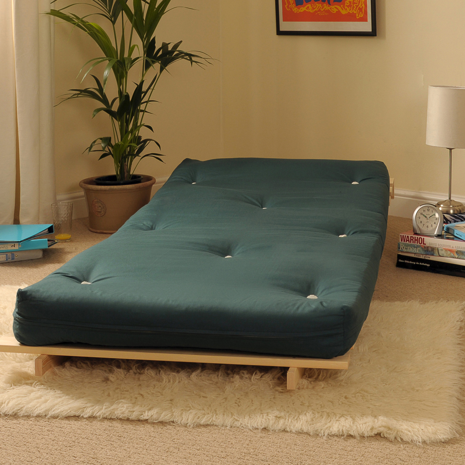 Glade Green 2ft6 Luxury Futon Sofa Bed - Glade Green