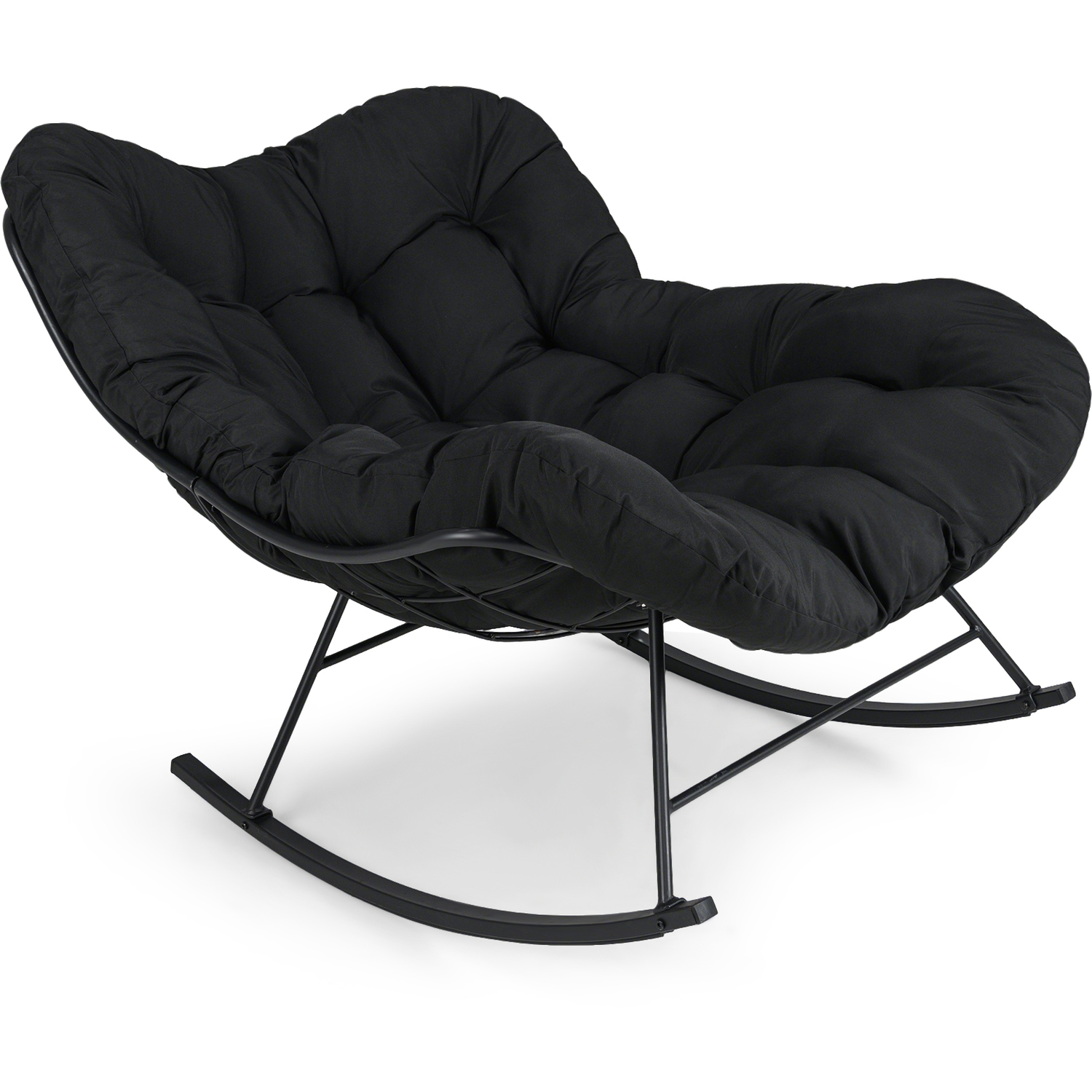 Costway Egg Shaped Rocking Chair - Black