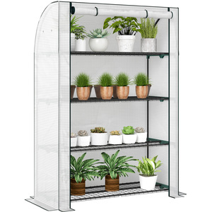 White Outsunny Mini Greenhouse Indoor Outdoor Green House shot 15258414