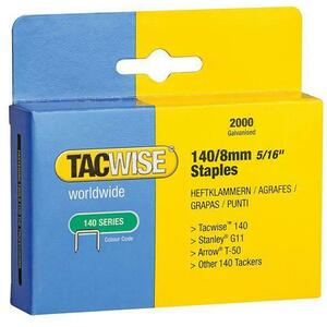 Tacwise 140 Heavy-Duty Staples 8mm (Type T50 G) Pack 2000