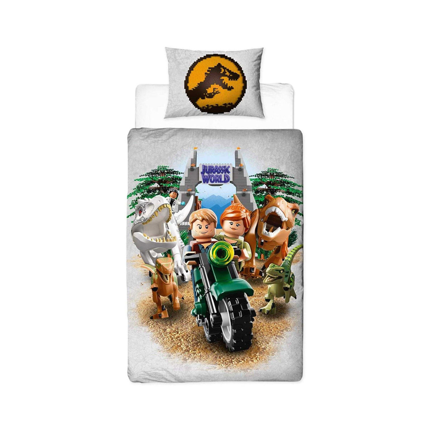 Lego Jurassic World Reversible Duvet Set - Multicoloured