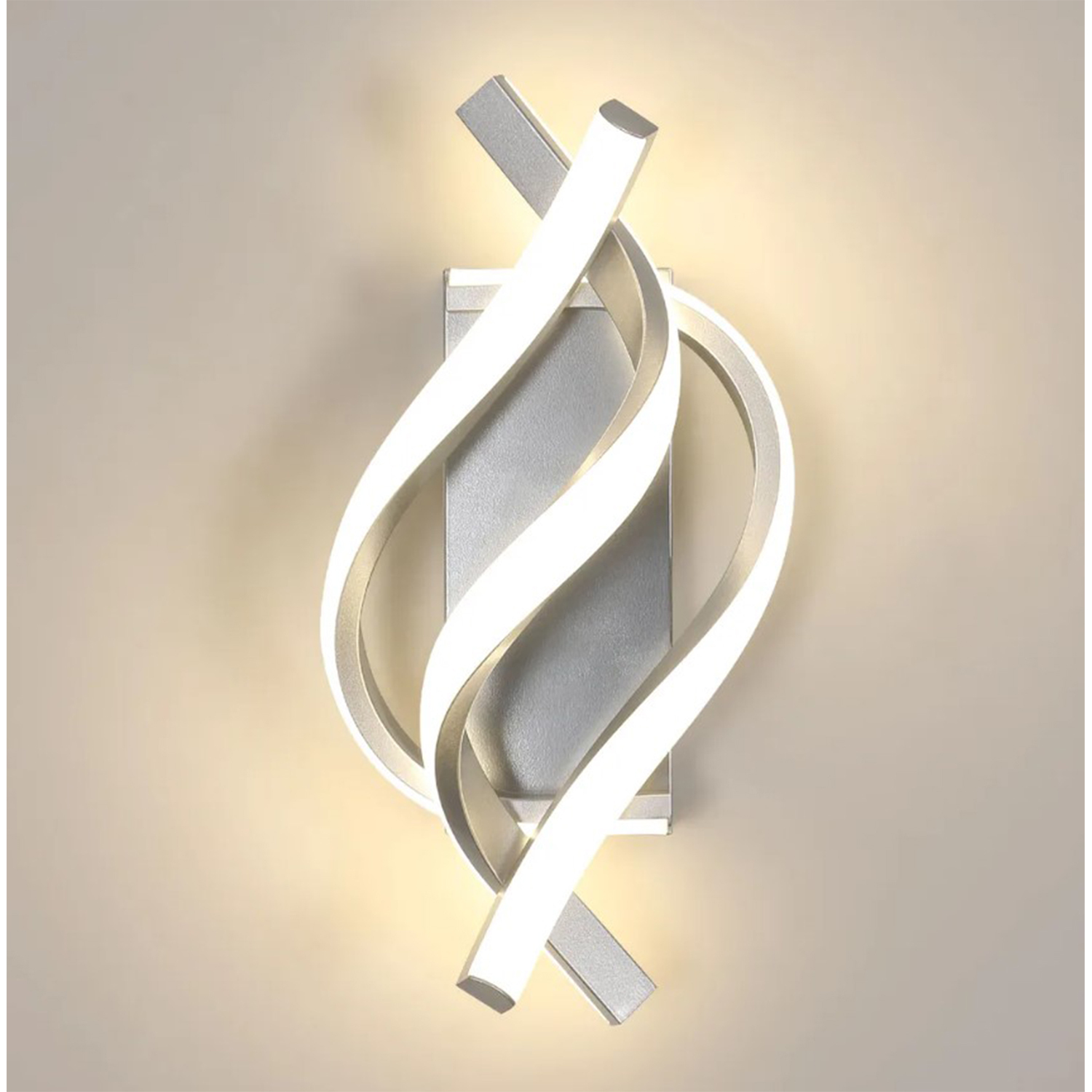 The Bath Plus Tb+ Spiral Wall Light Silver - Silver