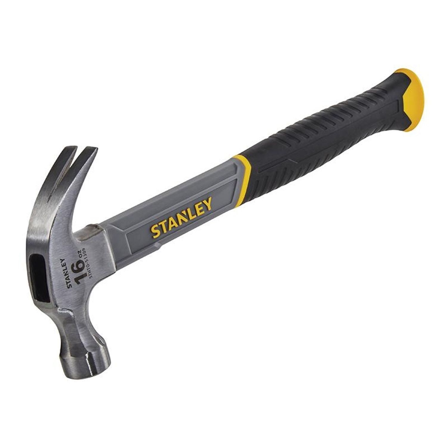 Stanley Hand Tools Curved Claw Hammer, Fibreglass Shaft - Multi Colour