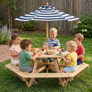 Kids Outdoor Table and Bench Set