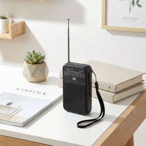Portable AM FM Pointer Radio with Speaker and Headphone Jack