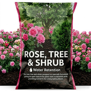 50L Rose Tree & Shrub Compost Gardening Soil For Planting Small To Large Plants