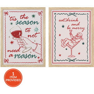 Fun Christmas Embellished Framed Art