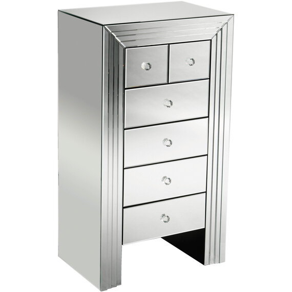 New Line Mirrored 6 Drawer Chest