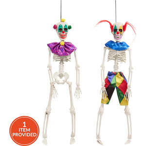 Halloween Hanging Skeleton Clown Decoration