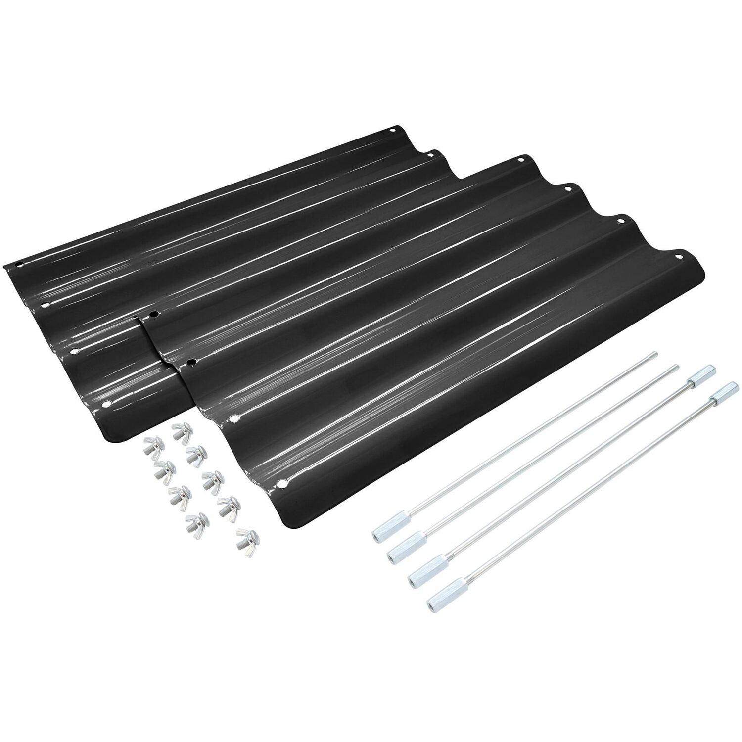 Harbour Housewares 2pc Galvanised Steel Raised Garden Bed Extension Set - 50cm - Anthracite Black - Image 3