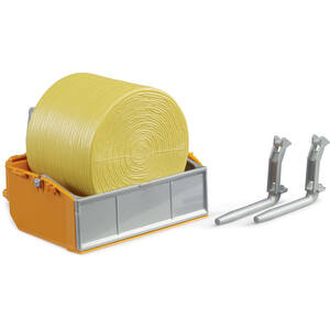 Bruder Accessory Tractor loading box with forks 1 round bale Bale Handling Accessory Set