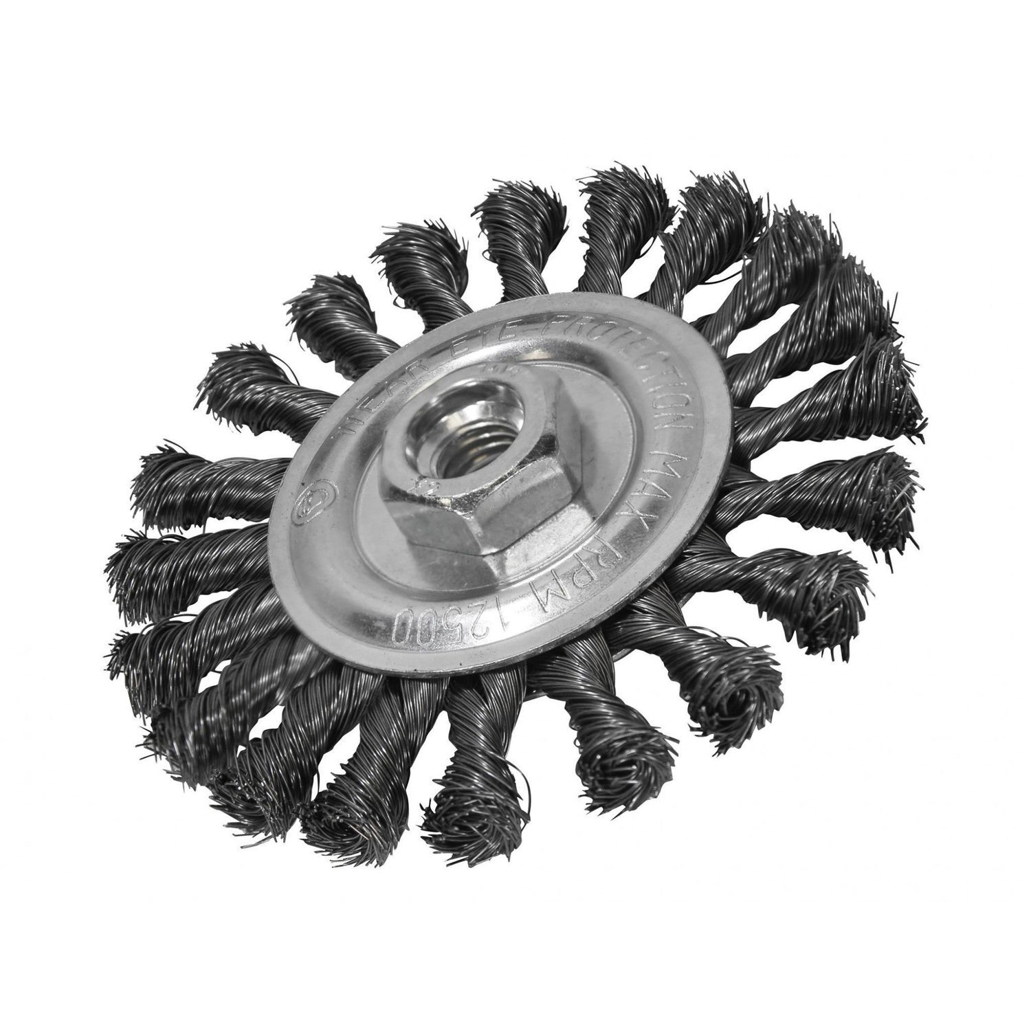Faithfull Circular Wire Brush 115 X 12Mm M14x2 Bore, 0.35Mm Wire - Multi Colour