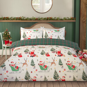 Vintage Santa Duvet Set