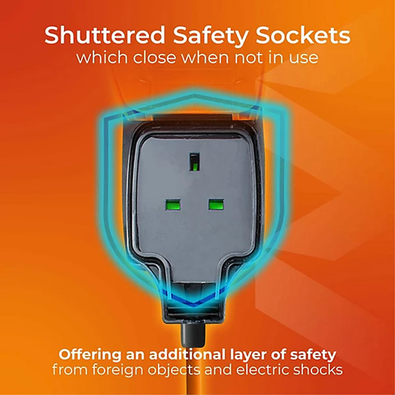 1 x Masterplug Weatherproof Inline Trailing Socket