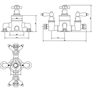 Traditional Exposed Triple Thermostatic Shower Valve - BSKI057E