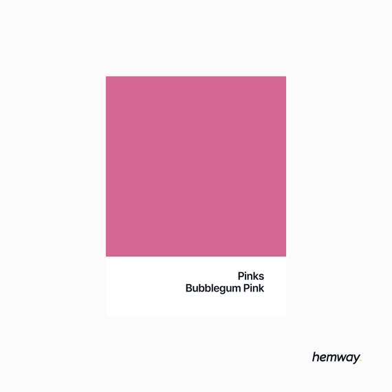 Hemway Chalk Paint Flat Matt Bubblegum Pink 1L