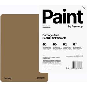 Hemway Chalk Based Furniture Paint A5 Sample, Mustard Brown, Peel & Stick