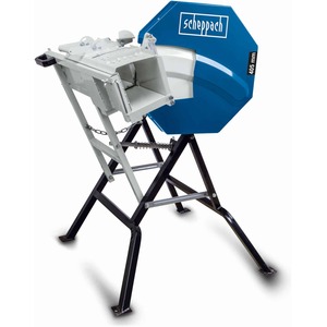 Scheppach HS410 Tilting Log Saw - 2200W, 405mm TCT Blade, Rocker Action, Safety Flap