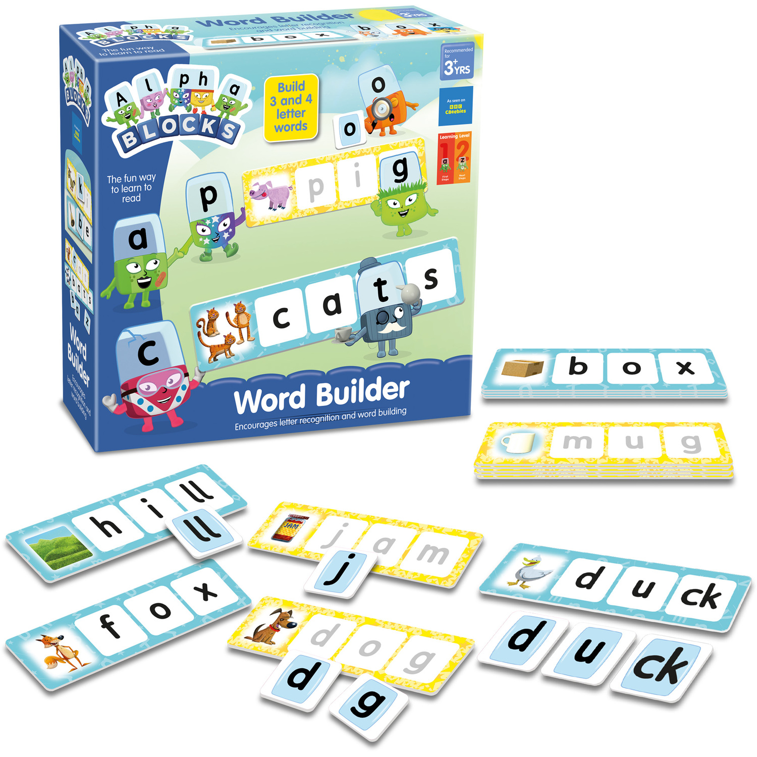 Trends Alphablocks Word Builder Phonics Spelling Game - Blue