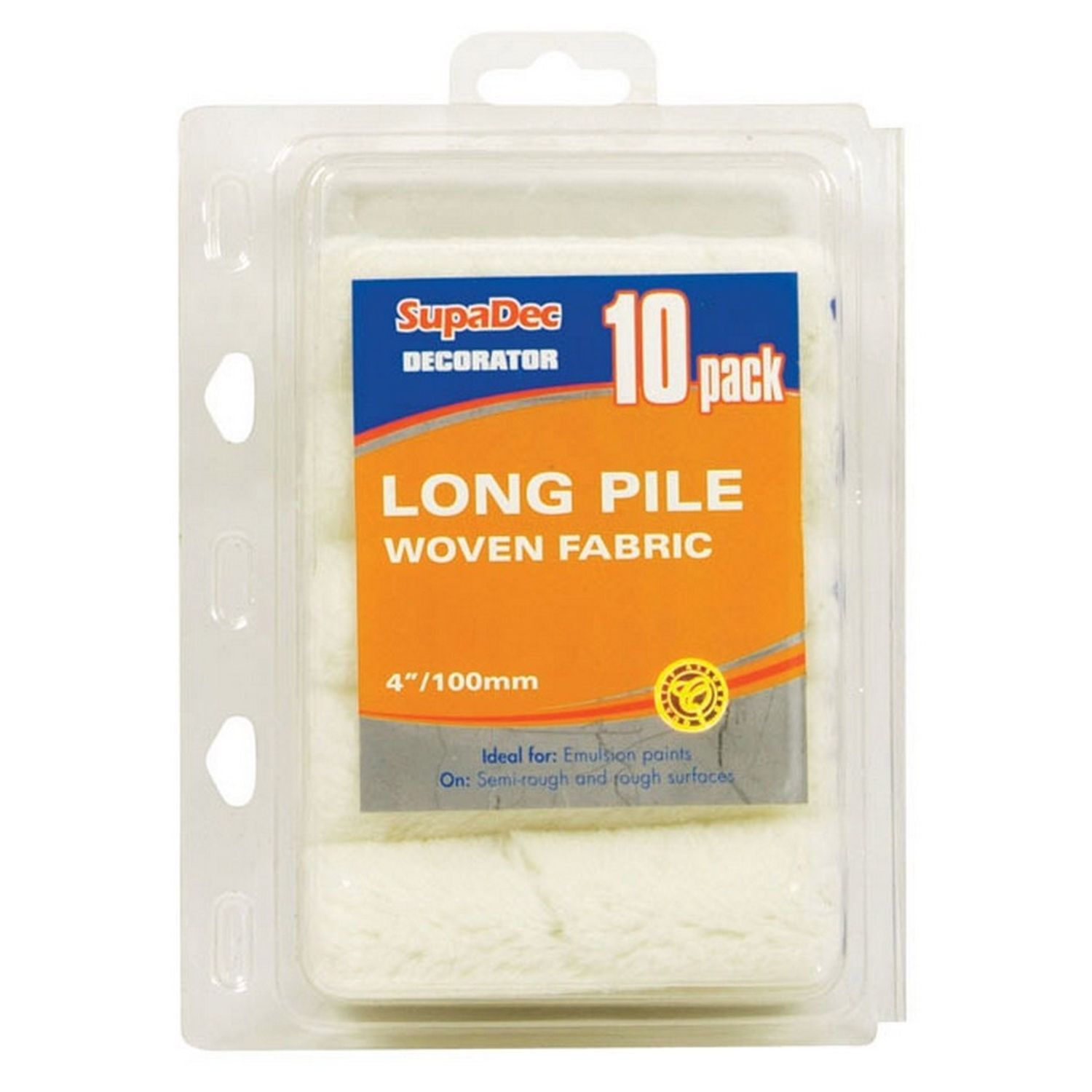 Supadec Long Pile Paint Roller Sleeve (Pack Of 10) - White