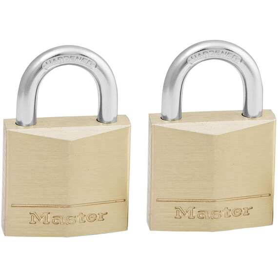 Master Lock 40 mm solid brass padlock with 38 mm hardened steel shackle
