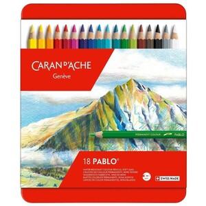 Caran d'Ache Pablo 18 Water-Resistant Colour Pencils - Metal Tin