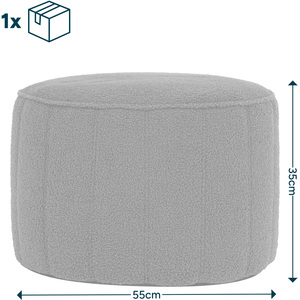 icon Quilted Milano Boucle Footstool, Olive