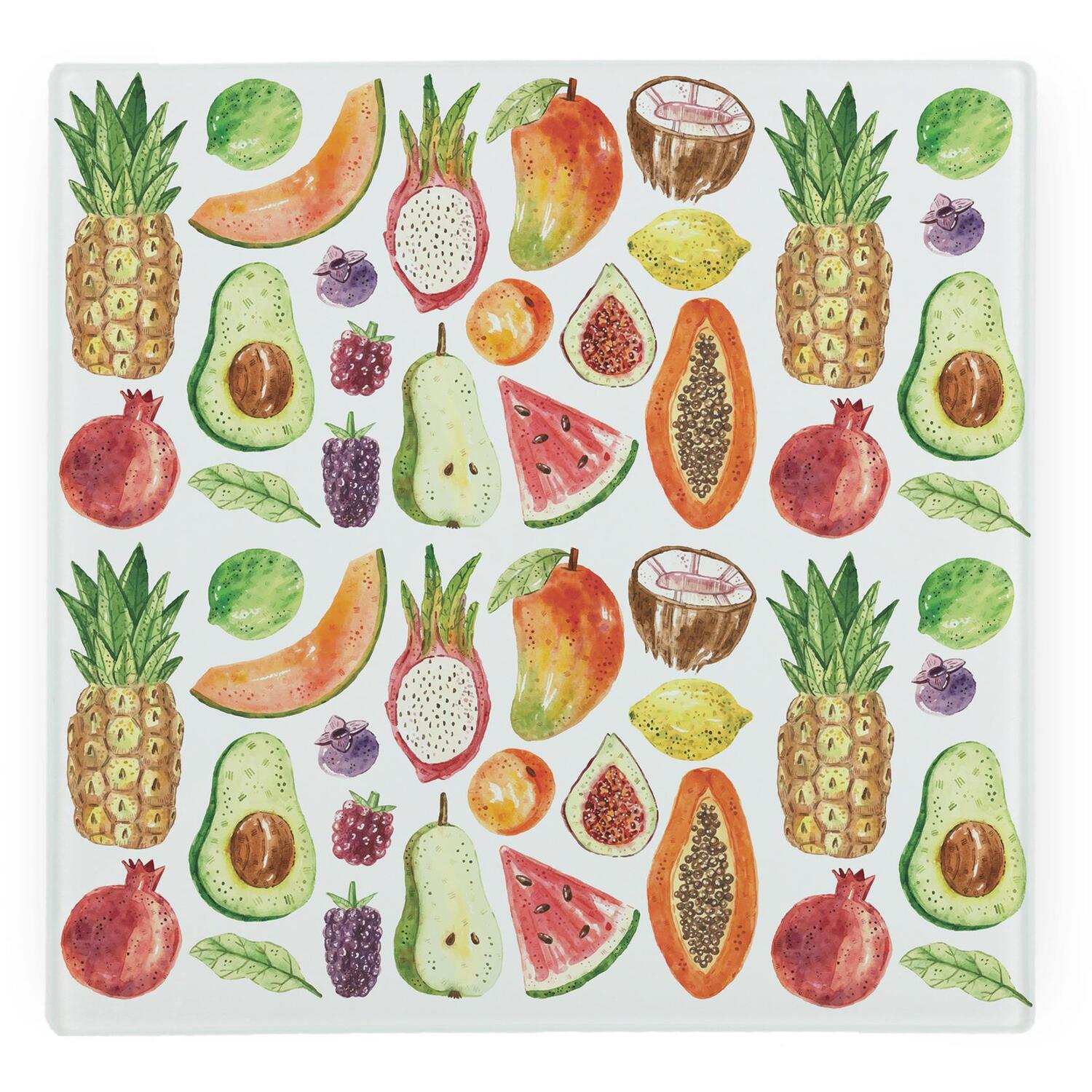 Image of Watercolour Fruits Large Square Worktop Protector&hellip;