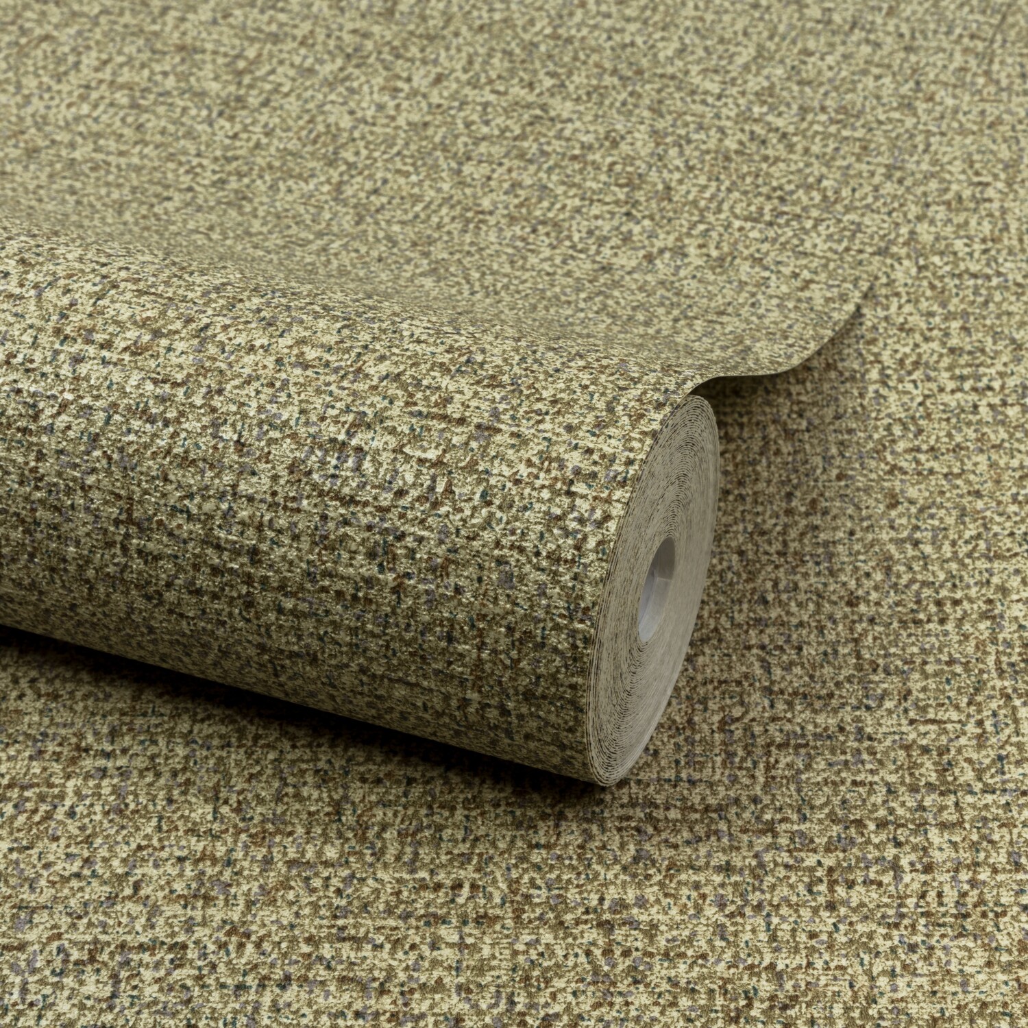 Rackhams Green Boutique Mysore Twill Plain Fabric Luxury Weight Embossed Wallpaper, Khaki - Image 3