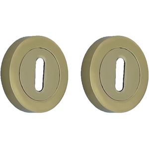 Keyhole Escutcheon 52mm, Polished Brass, Pair