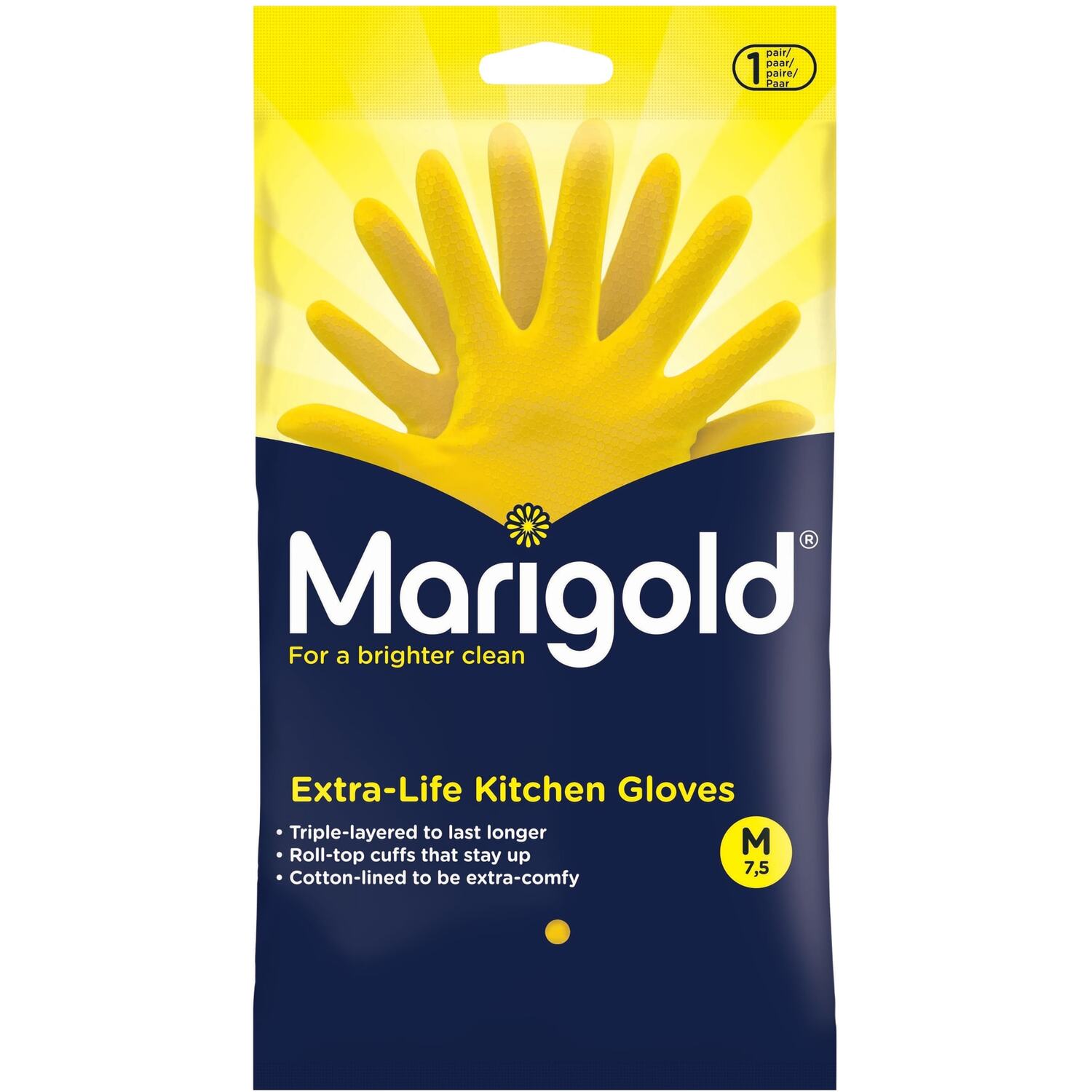Image of Marigold Extra-Life Kitchen Rubber Gloves, Medium&hellip;