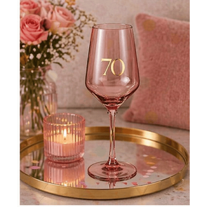 Widdop Gifts Confetti Design 70th Birthday Gift Boxed Wine Glass