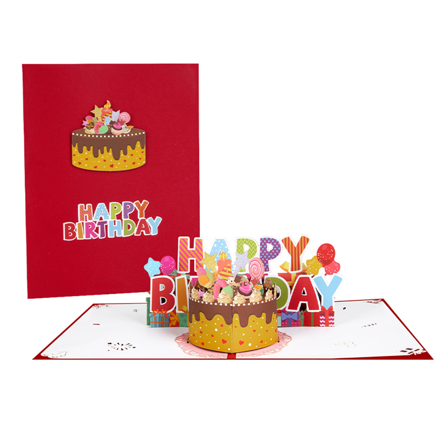 - Sweet Celebration 3D Birthday Cake Pop-Up Card - Image 3