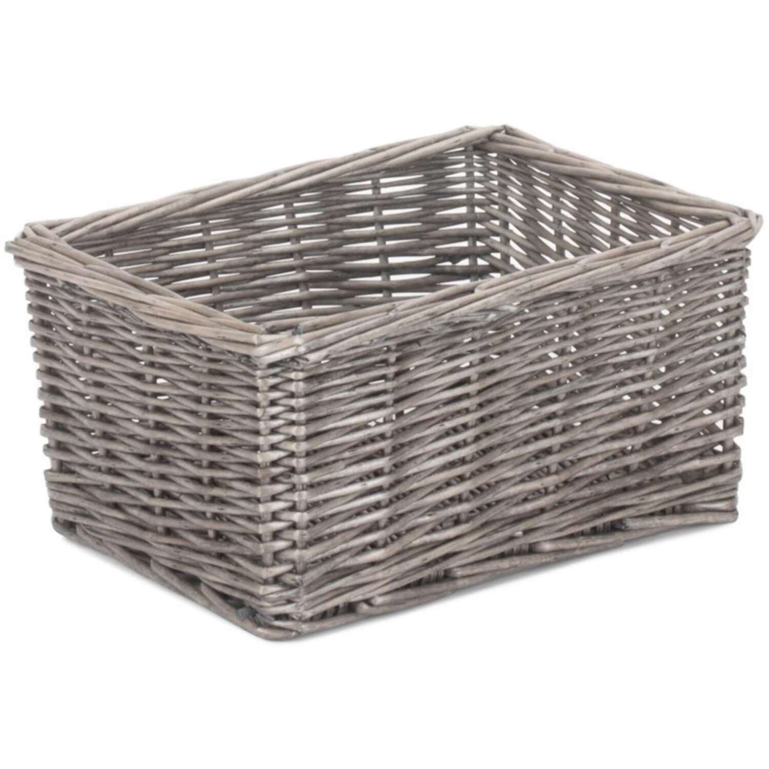 Image of Small Antique Wash Finish Wicker Tray&hellip;