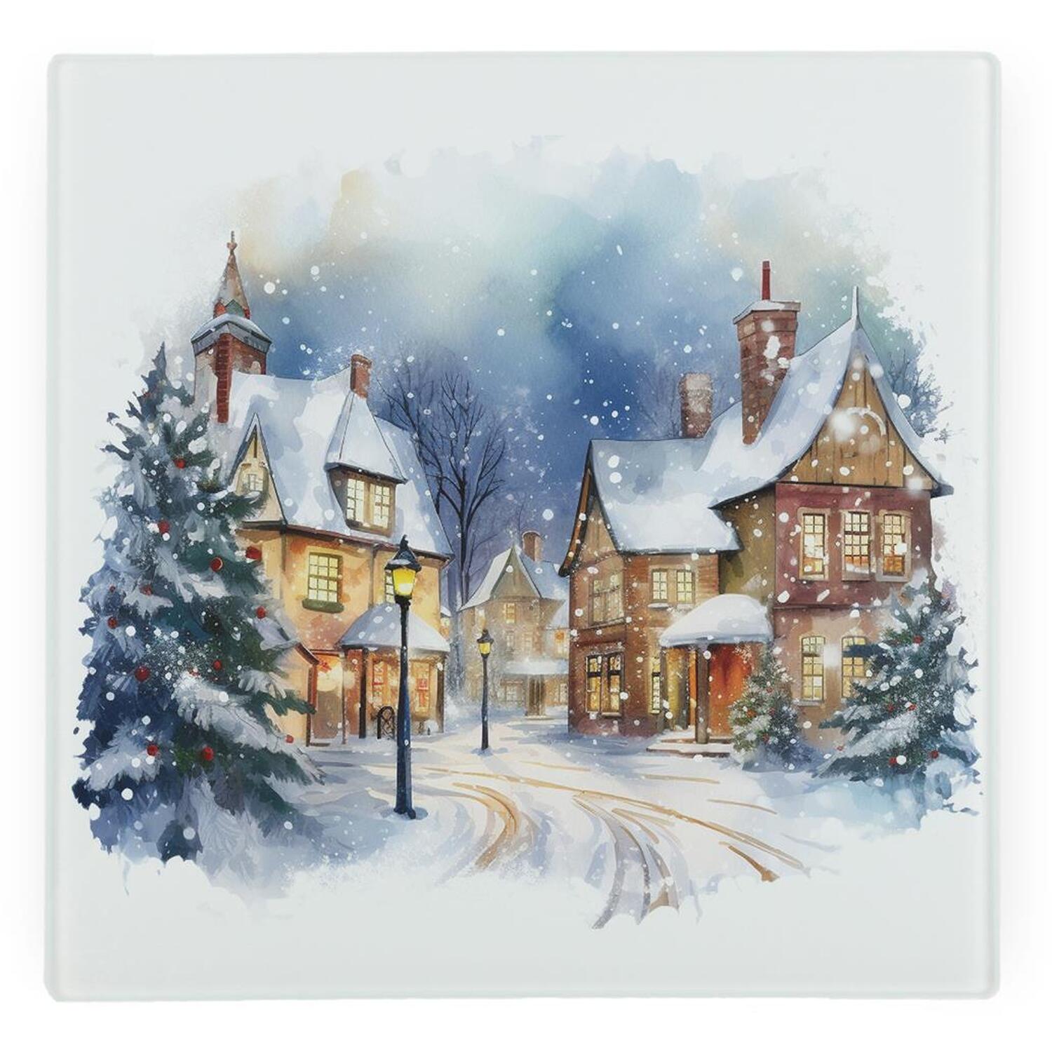 Image of Evening Christmas Town Glass Hot Pot&hellip;