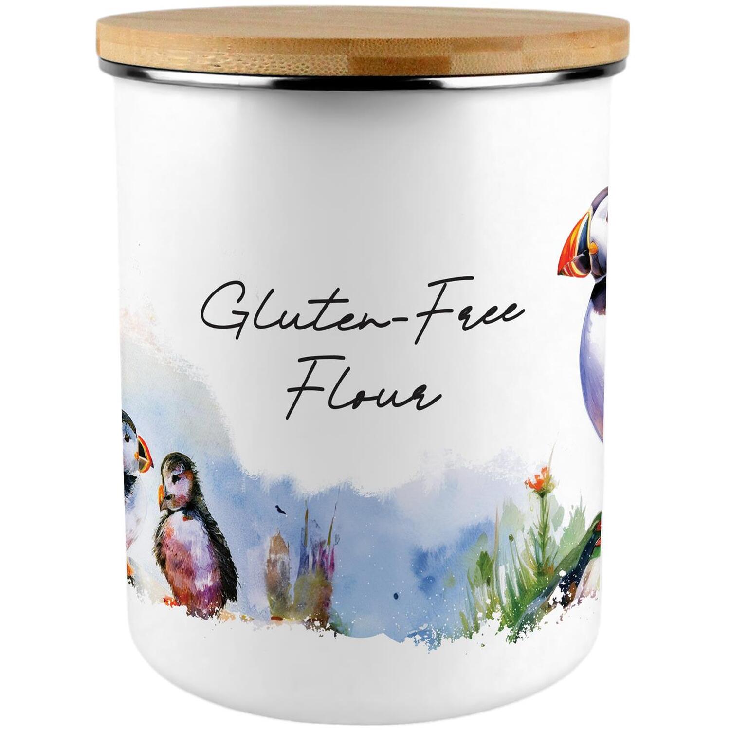 B&Q - Seaside Puffins Extra Large Gluten-Free Flour Canister - Image 2