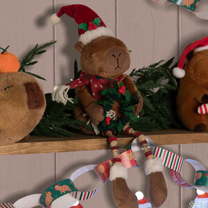 Shelf Sitting Christmas Capybara Decoration