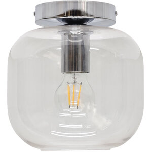 Bletch Clear Glass Chrome Ceiling Light Fitting