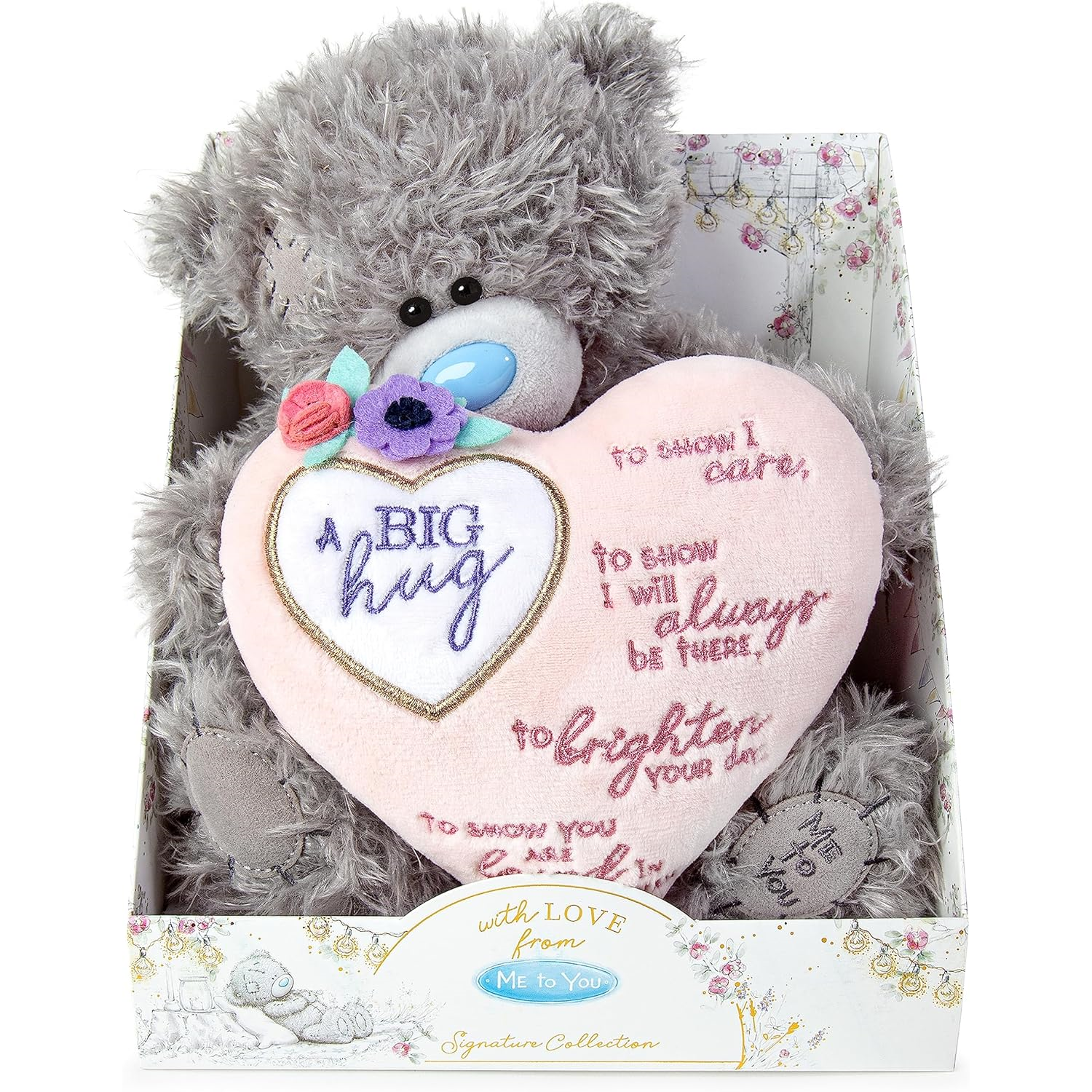 B&Q - Bear 9" Big Hugs Padded Heart - Image 2