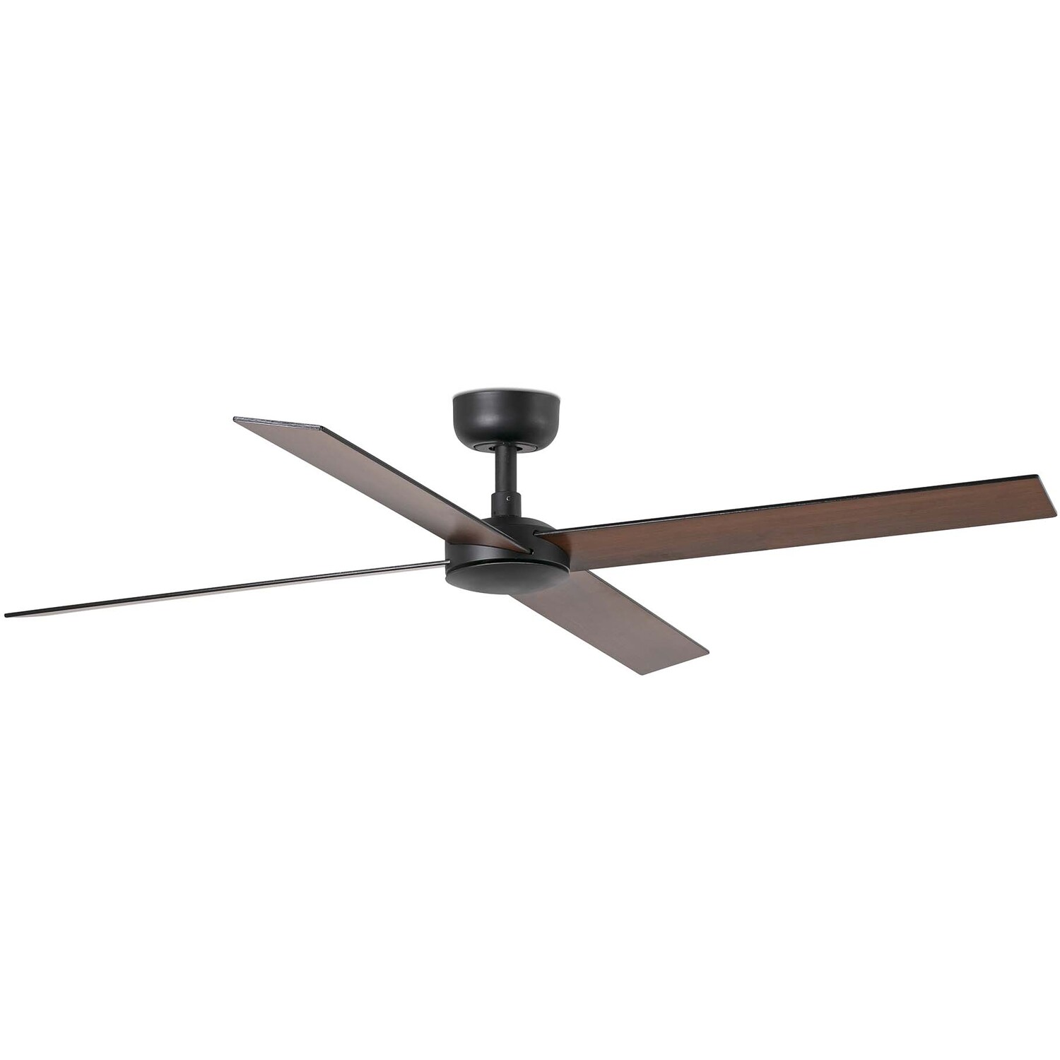 Rudder 132cm Ceiling Fan Matt Black, Walnut Blade, 4 Blade Reversible - Image 2