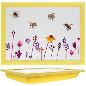 Bee and Floral Design Lap Tray