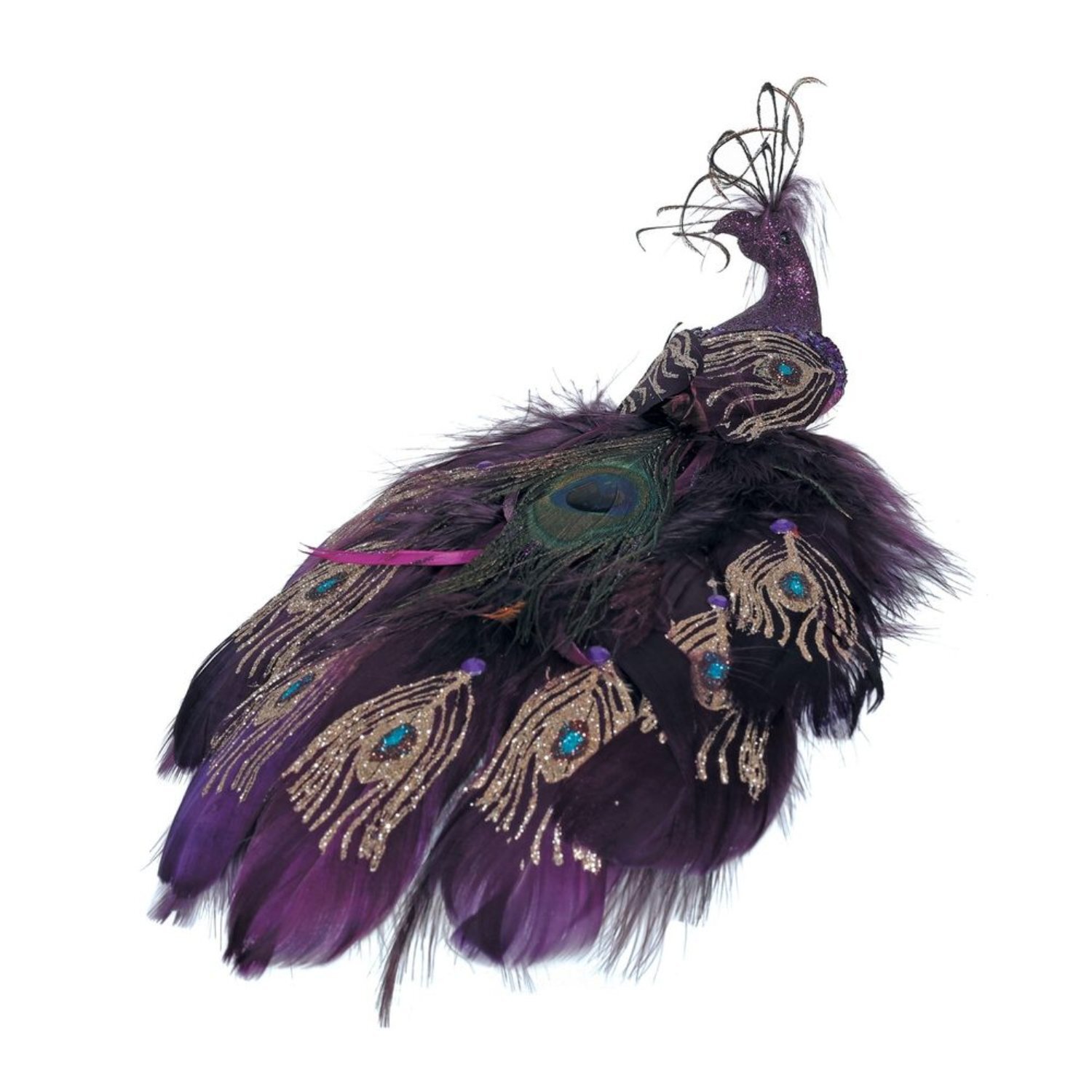  - Peacock 30CmPurple Christmas Ornament - Image 3