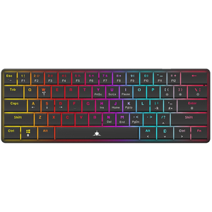 White Shark Nagamaki Gaming Keyboard Black 61-Key US Blue Switch GK-006121