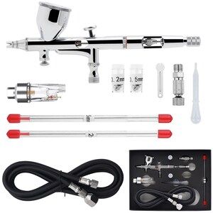 Dual Action Airbrush Kit With Filter Silver