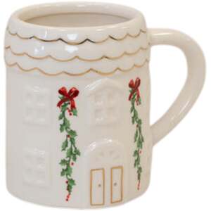 Cosy Christmas House with Garland Mug