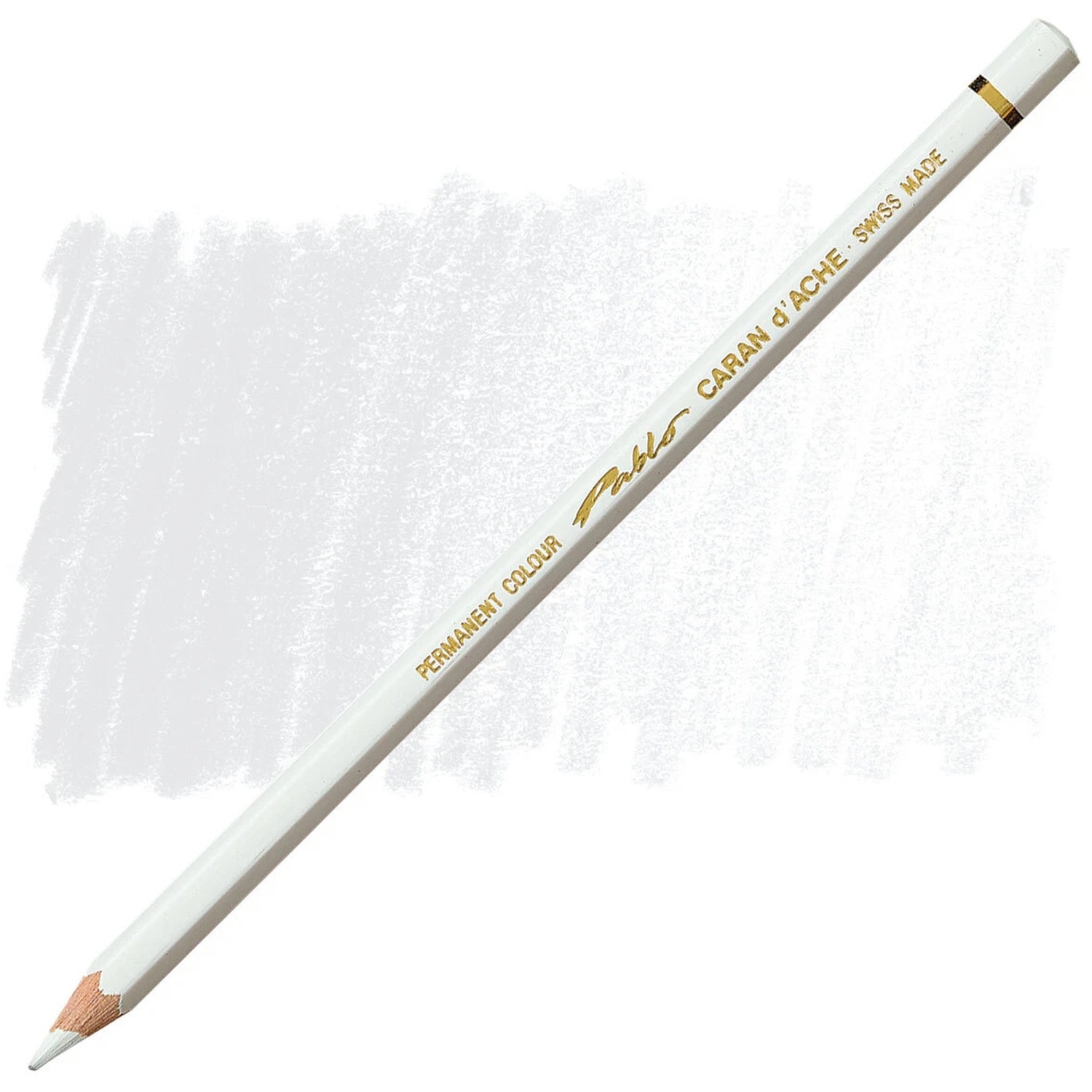 Caran d'Ache Pablo Coloured Pencil White 001 3.8 mm Lead Drawing - Image 2